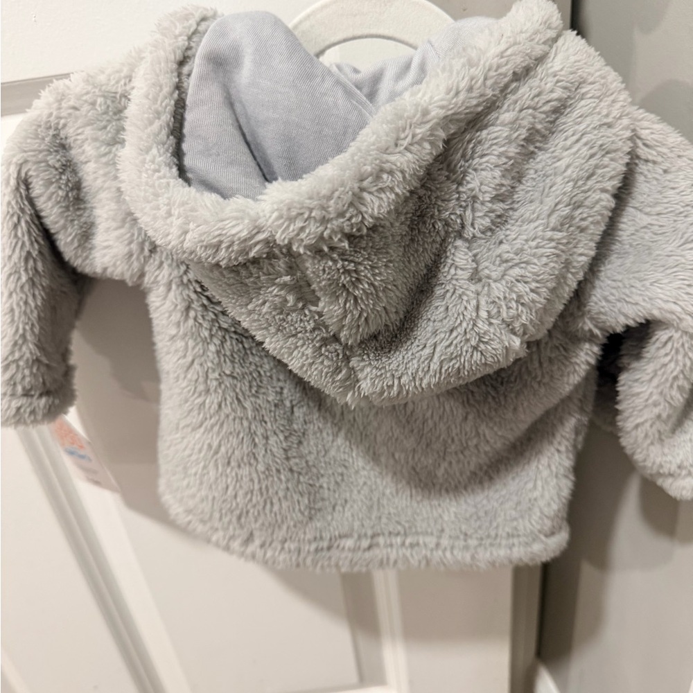 NWT Carters Gray Baby Hooded Jacket - 3-6M - Picture 4 of 6